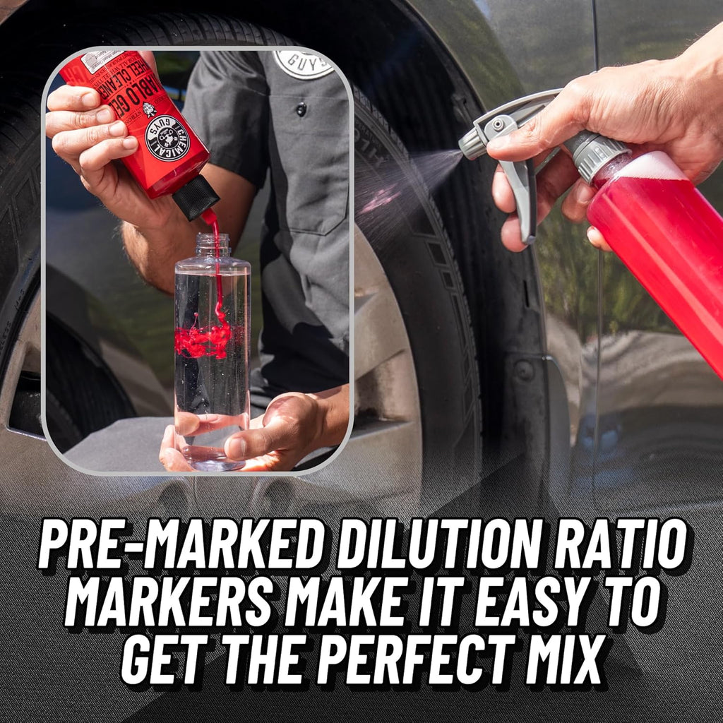 Heavy Duty Bottle and Trigger Sprayer, Chemical-Resistant Viton Seal, Adjustable Mist to Stream Nozzle, High Output