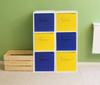 11-Inch Foldable Cube Storage Bins, Yellow, 6-Pack