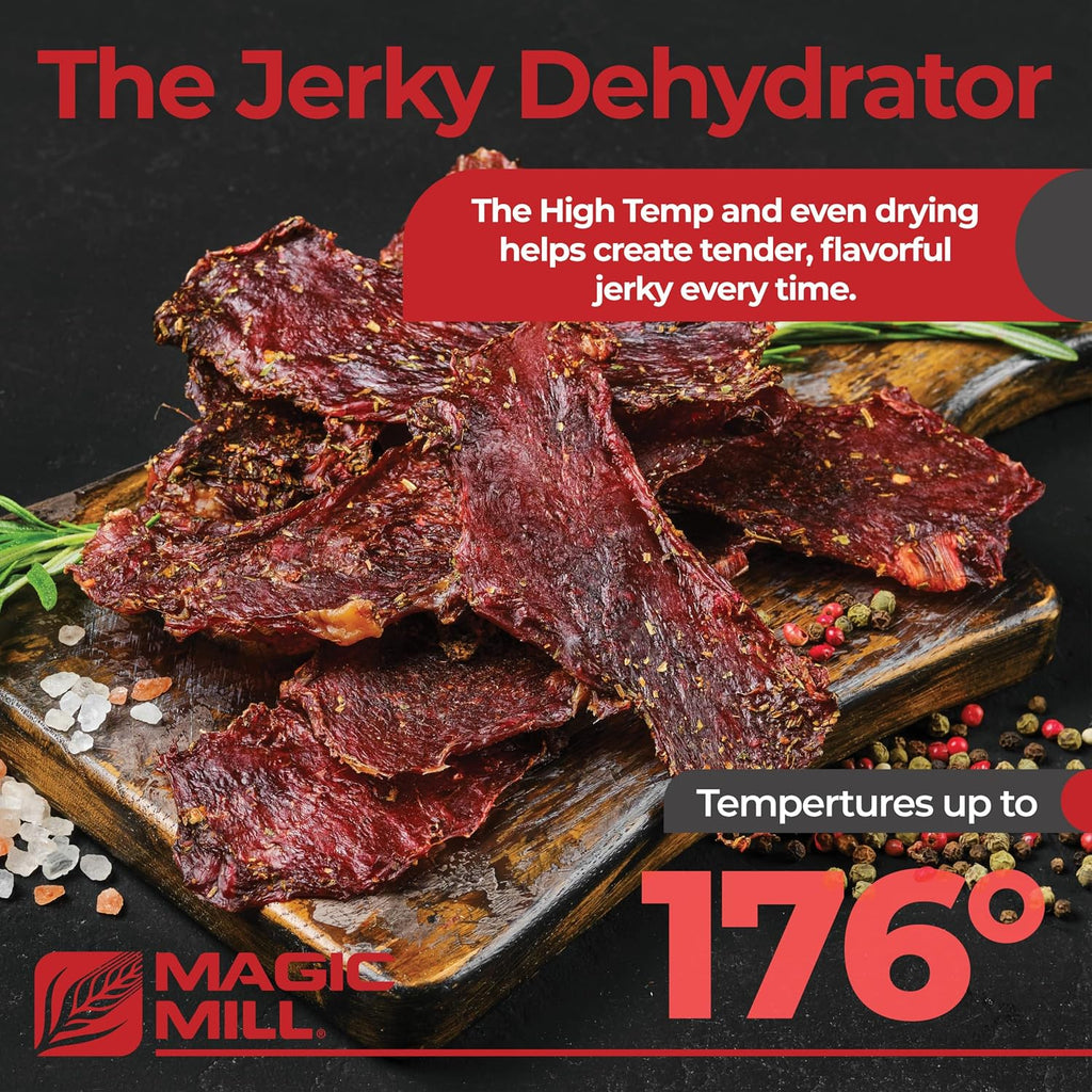 Pro Food Dehydrator Machine | 7 XL Stainless Steel Trays | Dryer for Jerky, Dog Treats, Herb, Meat, Beef, Fruit |