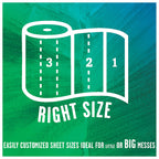 100% Recycled Paper Towels, 2 Ply, 140 Sheets, 6 Rolls