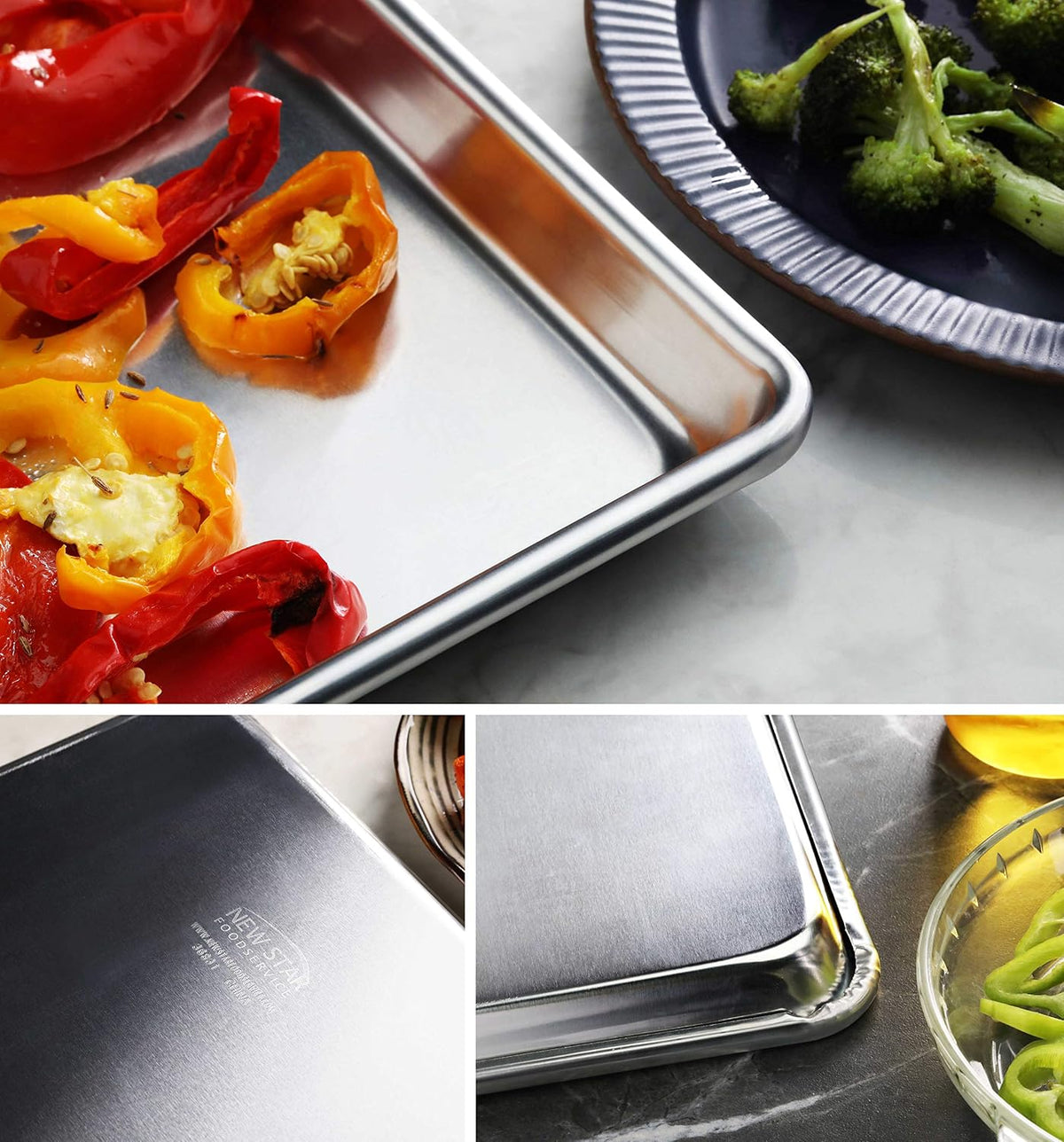 Sheet Pan/Bun Pan, Quarter Size, 9 x 13 x 1 inch