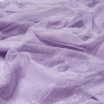 Glitter Tulle Fabric, 60" Wide Light Purple Tulle Fabric 3 Yards