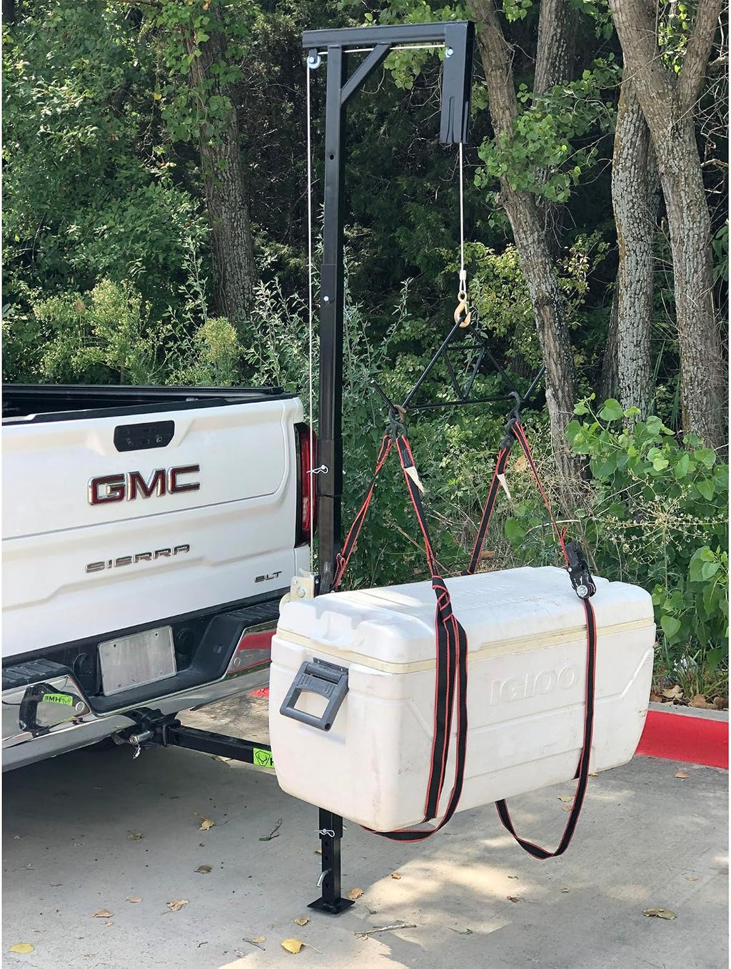 Truck Hitch Game Hoist Kit with Winch and Gambrel, 400 lb Capacity | Hunting Game Skinning and Cleaning Accessory