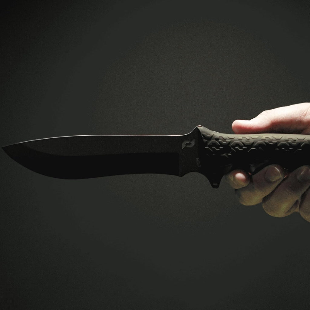 Delta Class Reckon Tini Fixed Blade with 1095 High Carbon Steel Blade, 6.4in Fixed Blade for Buschcrafting, EDC