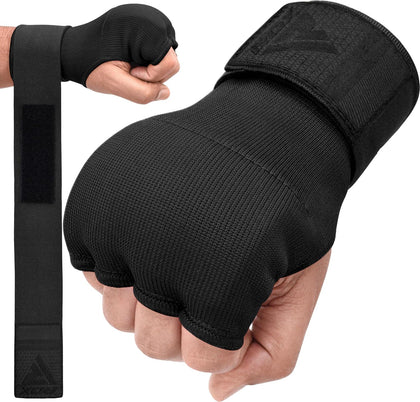 Gel Boxing Hand Wraps Inner Gloves Men Women, Quick 100cm Long Wrist Straps, Elasticated Padded Fist Under Mitts