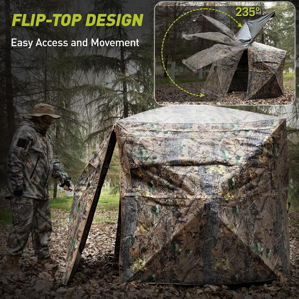 Hunting Blind, 360° See Through Ground Blind for Turkey Hunting, Turkey Ground Blind, Hunting Blind for Turkey &