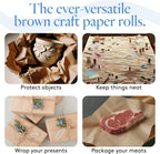 Brown Craft Crab Paper Roll for Table Covering, 58.75 Inches Wide 1200 Inches Long, Charcuterie Paper Table Runner