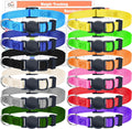 Soft Nylon Puppy and Pup Collars, Adjustable Breakaway Litter Collars, Plain Whelping & ID with Charts - Assorted