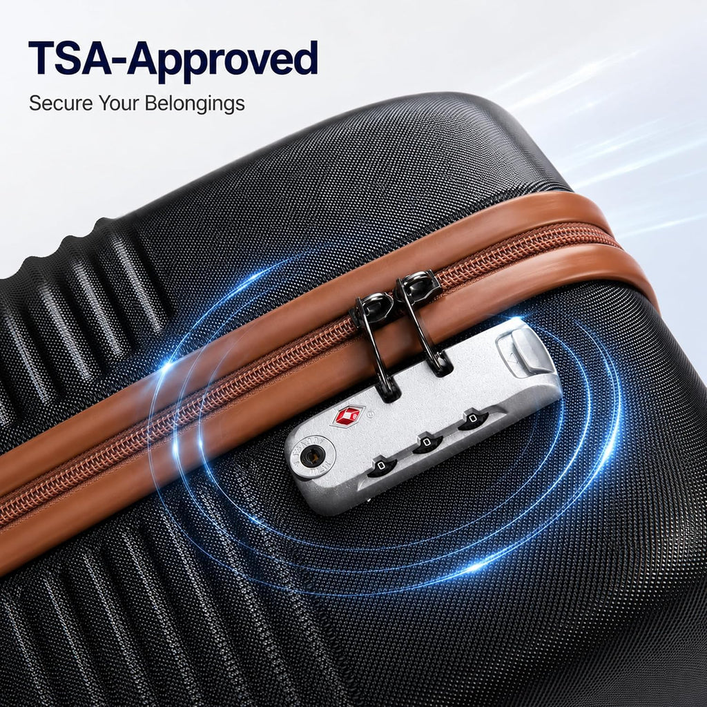 Luggage Sets 5 Piece, Suitcases with Wheels, Hardshell Suitcase Set, ABS Carry on Luggage Set with TSA Lock, Travel