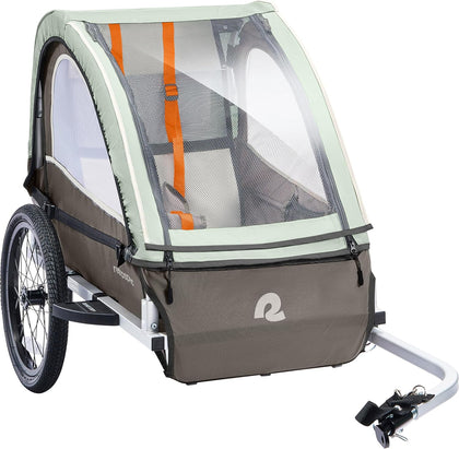 Rover Plus Bike Trailer for Kids - Foldable Single/Double Passenger Design with 5-Point Safety Harness