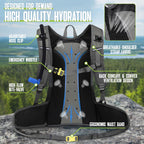 Hydration Backpack, 18L Hiking Backpack with 3L Water Bladder