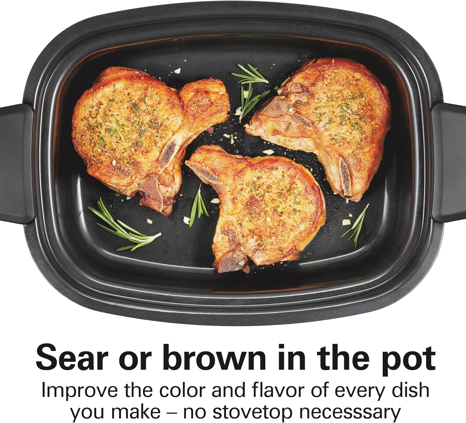 9-in-1 6 Quart Programmable Slow Cooker | Sear, Brown, Rice, Steam, Sauté, Roast, Delay Start & Keep Warm Functions |