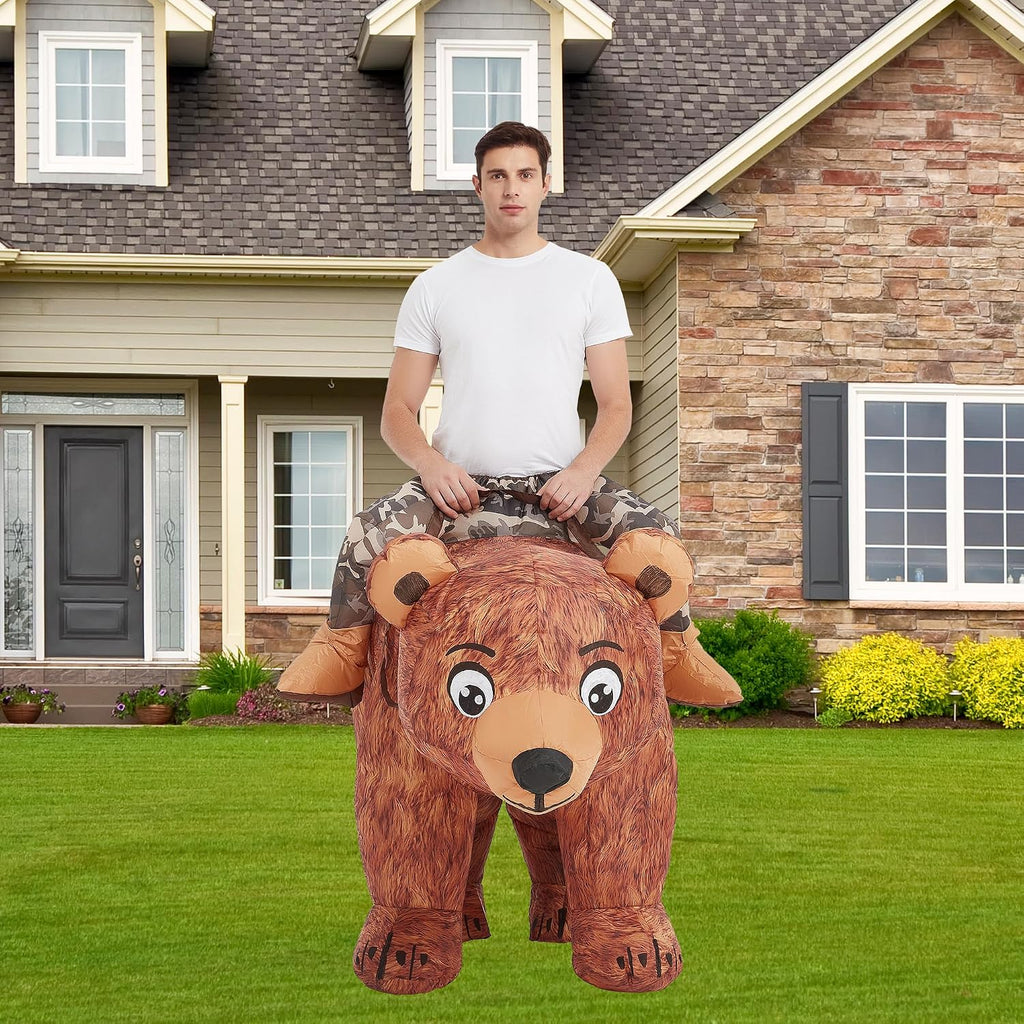 Halloween Inflatable Costume Adult,Blow up Ride Bear Suit Men Women