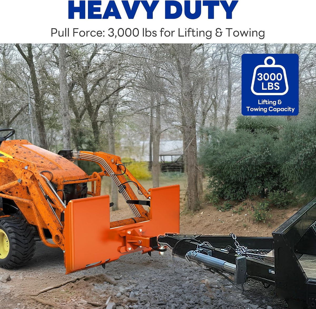 3/8" Skid Steer Mount Plate with 2" Removable Trailer Hitch Receiver, Thick Skid Steer Plate Attachment, Universal