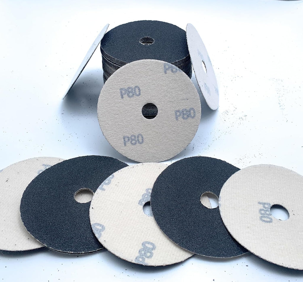 100PCS 4 Inch Silicon Carbide Velour Abrasive Paper Sanding Discs Sandpaper Sander (100pcs 80 Grit)