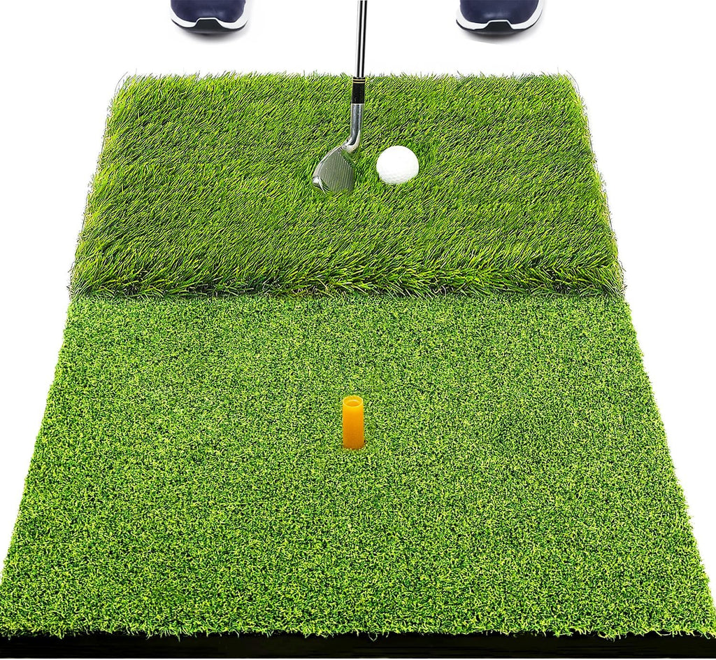 Foldable Heavy-Duty Golf Hitting Mat with 10mm EVA Backing for Indoor/Outdoor Swing & Chipping, Golf Accessories &