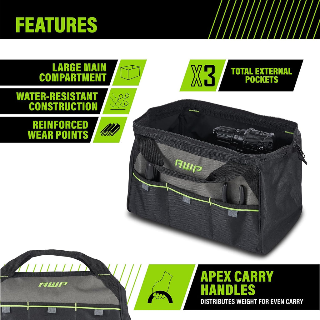 Tool Bags, Premium Tool Bag, Black, Durable Tool Tote