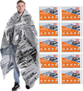 Emergency Blankets Mylar Thermal Blanket,(10 Pack) of Gigantic Space Blanket 84 * 64 in. Survival Blankets Heavy Duty