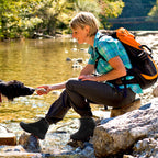 Women's Waterproof Hiking Boots,Black,7.5