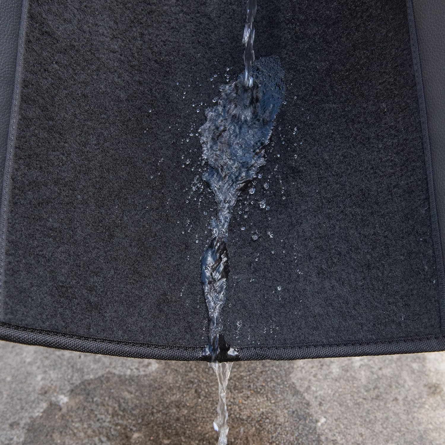 Waterproof Universal Fit Car Floor Mats, Faux Leather Car Carpet Mats, Black Car Mats with Anti-Slip Nibbs Backing &