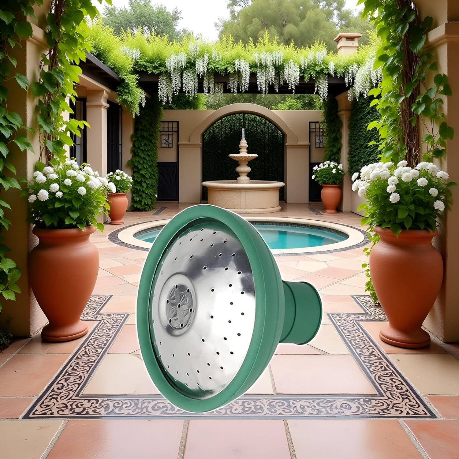 Green Universal Garden Watering Can Rose Head Water Sprinkler Sprayer Fit All Watering Can Rose Spout Cover Nozzle