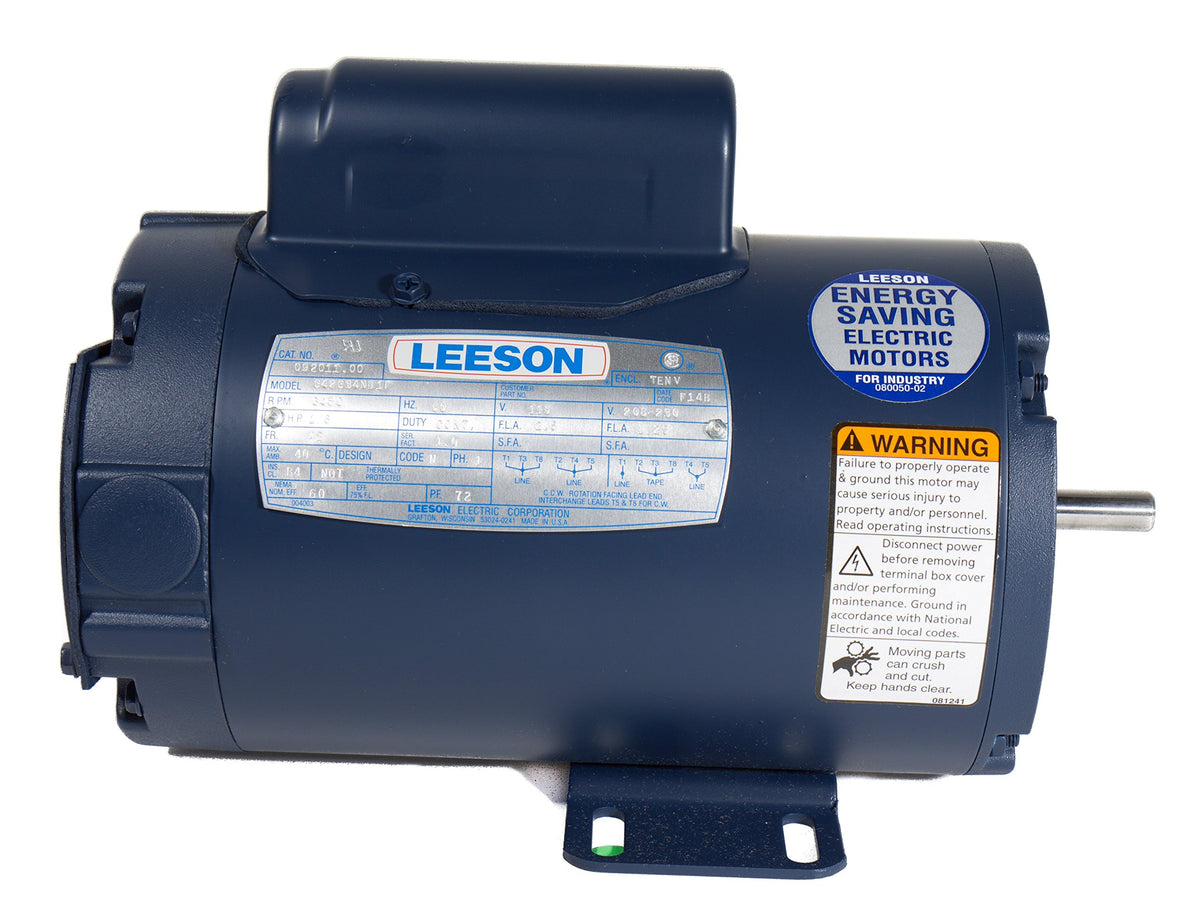 Leeson 100700.00 Agricultural Fan Duty Motor, 1 Phase, 48Y Frame, Rigid Mounting, 1/3HP, 1625 RPM, 115/230V Voltage, 60Hz Fequency