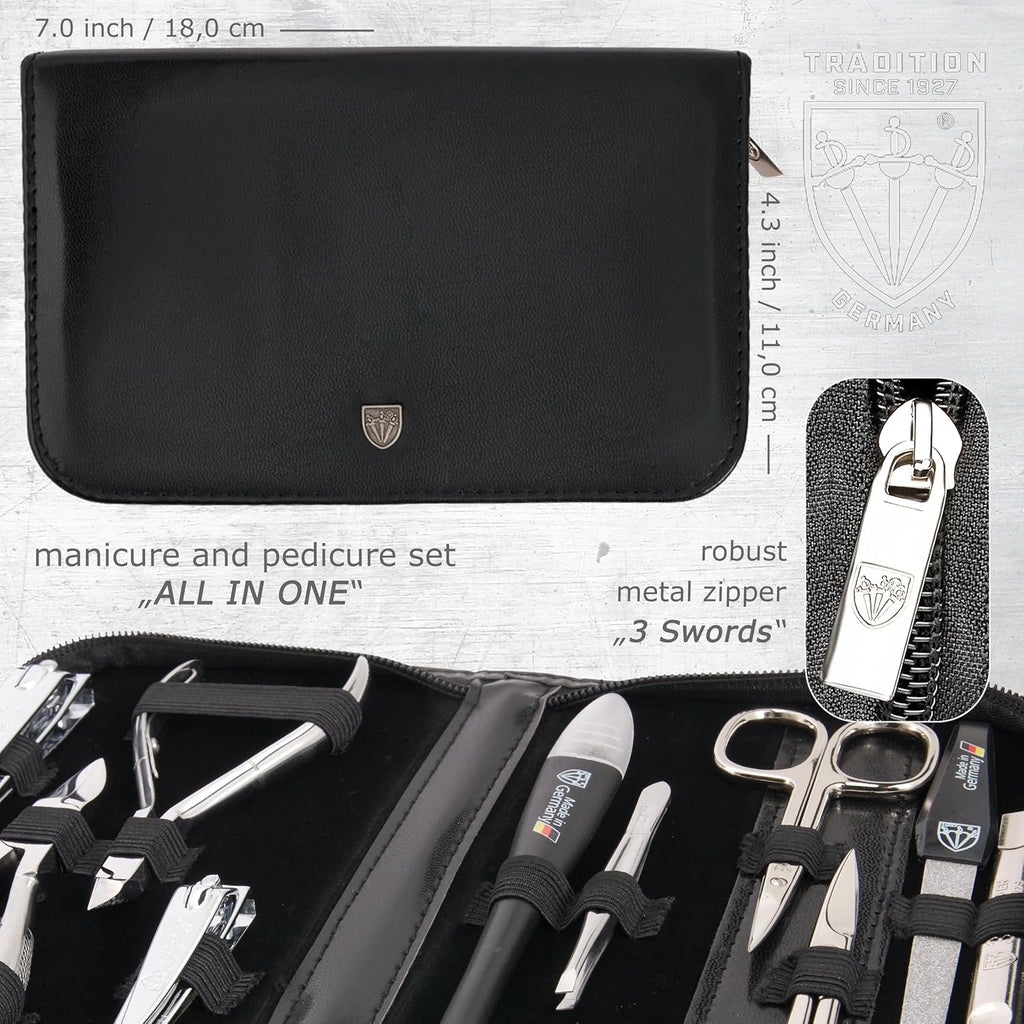 brand quality 10 piece manicure pedicure grooming kit set for professional finger & toe nail care scissors clipper