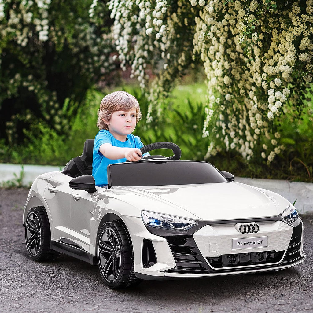 Licensed Audi RS e-tron GT 12V Ride On Car Truck for Kids White | Electric Car Ride On Vehicle, Parent Remote