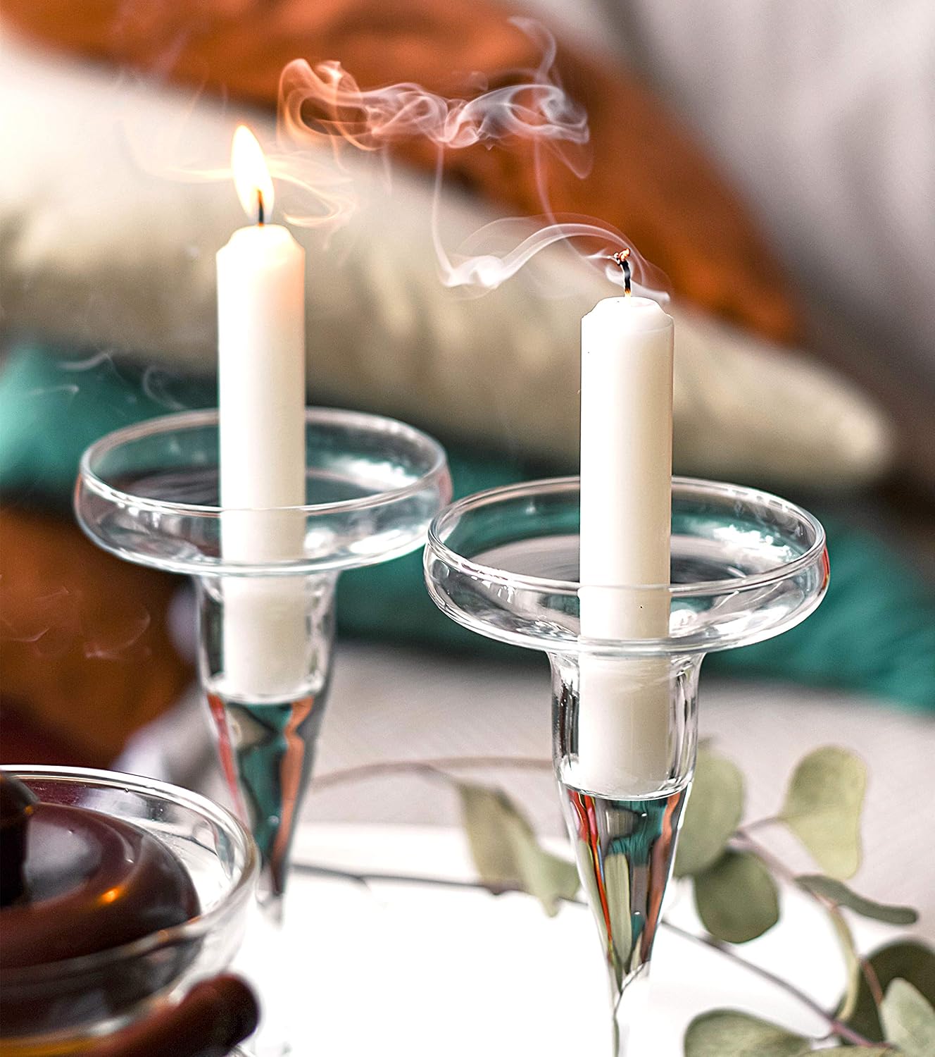 Emergency Candles, White Short Tapers, Unscented Emergency Candle for Home and Emergencies Kit (Pack of 24)