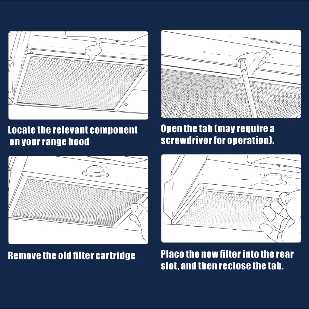 97007696 Range Hood Filter for Broan Nutone Replacement 2-Pack 10.5"x8.75"