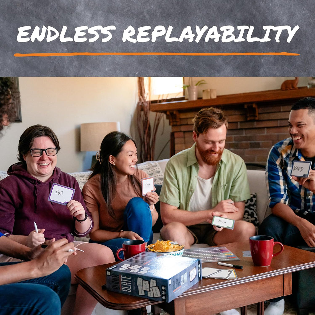 BLANK SLATE, Where Great Minds Think Alike, Fun Family-Friendly Board Game, Word Association Party Game, Easy to