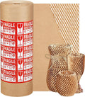 Honeycomb Packing Paper, 15" x 328' Bubble Wrap Roll for Packing