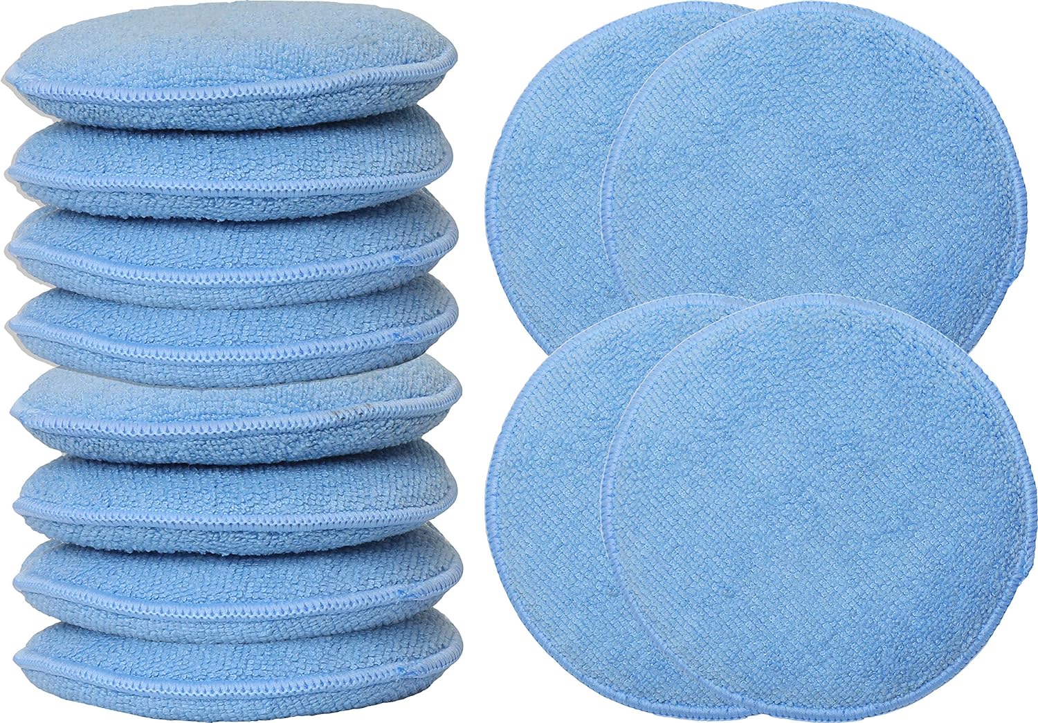 SimpleHouseware Car Wash Sponge Wax Microfiber Applicator Pads, 12-Pack