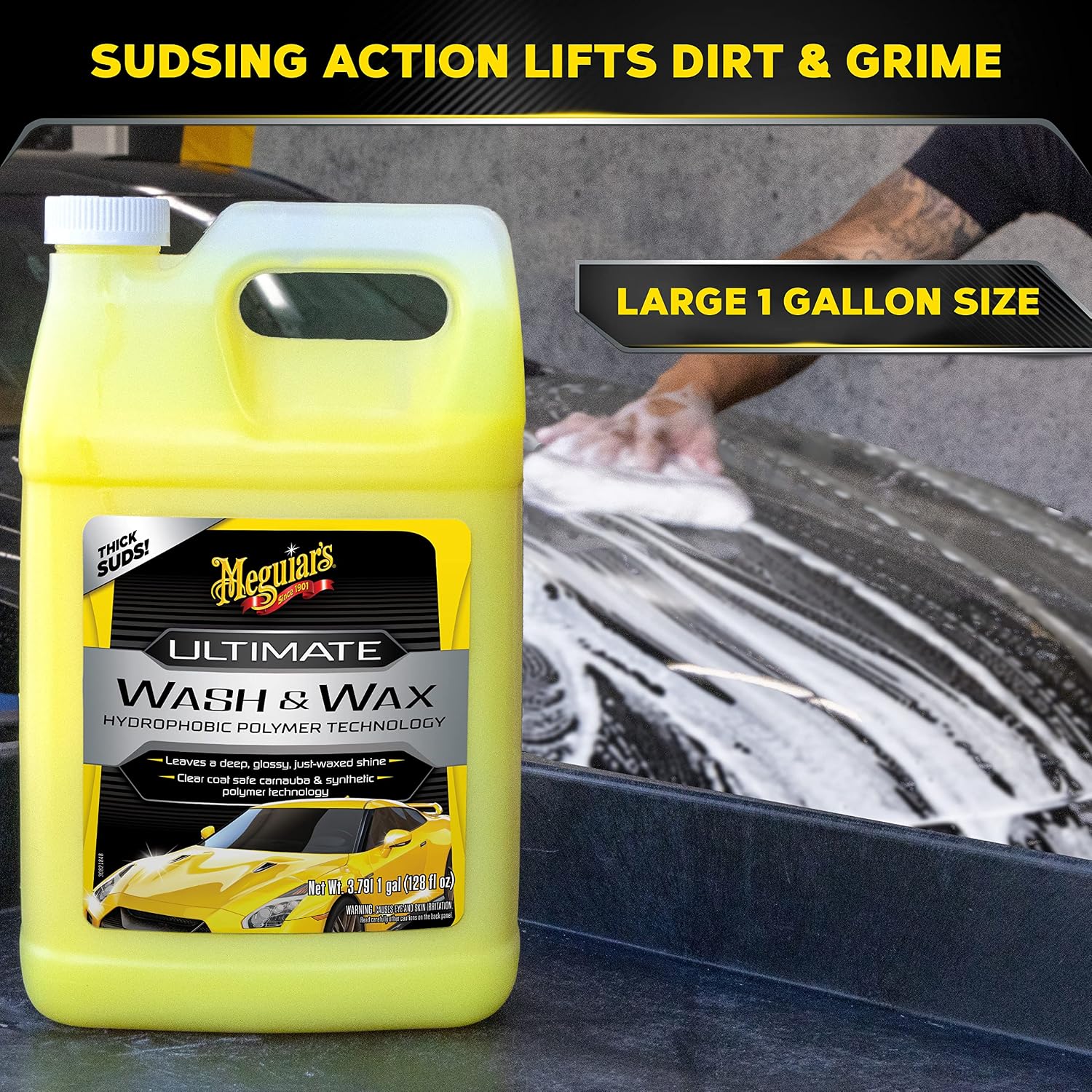 Ultimate Wash and Wax, Car Wash and Wax Cleans and Shines in One Step, Wash, Shine, and Protect with an Enhanced pH