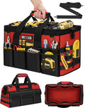 16-Inch Heavy Duty Tool Bag, 19-Pockets Tool Box Organizer, Portable Toolbag W/Soft Handle for Organized Storage