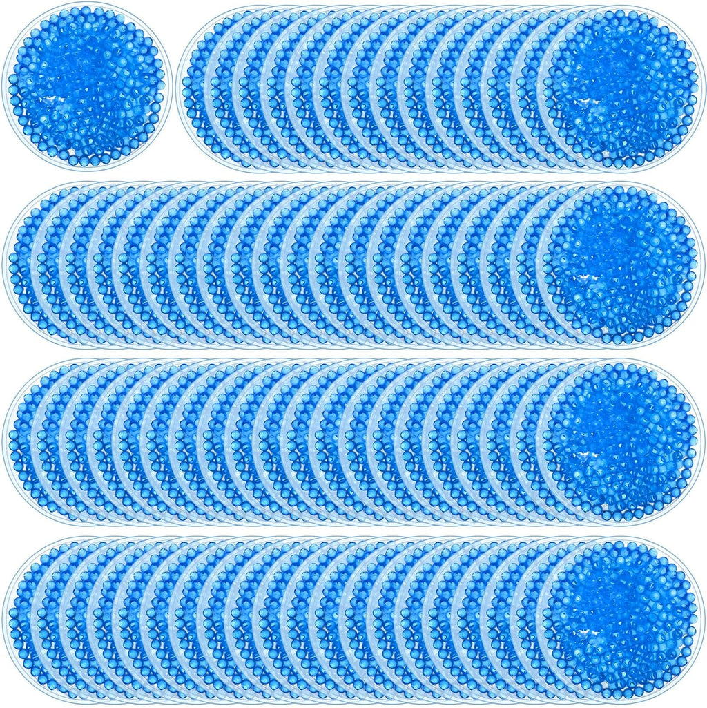 100 Pcs Round Ice Packs Reusable Small Gel Cold Packs Bulk,Blue