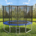 8FT 10FT 12FT 14 FT 15FT Trampoline with Safety Enclosure Net，Outdoor Trampoline with Basketball Hoop, Heavy Duty