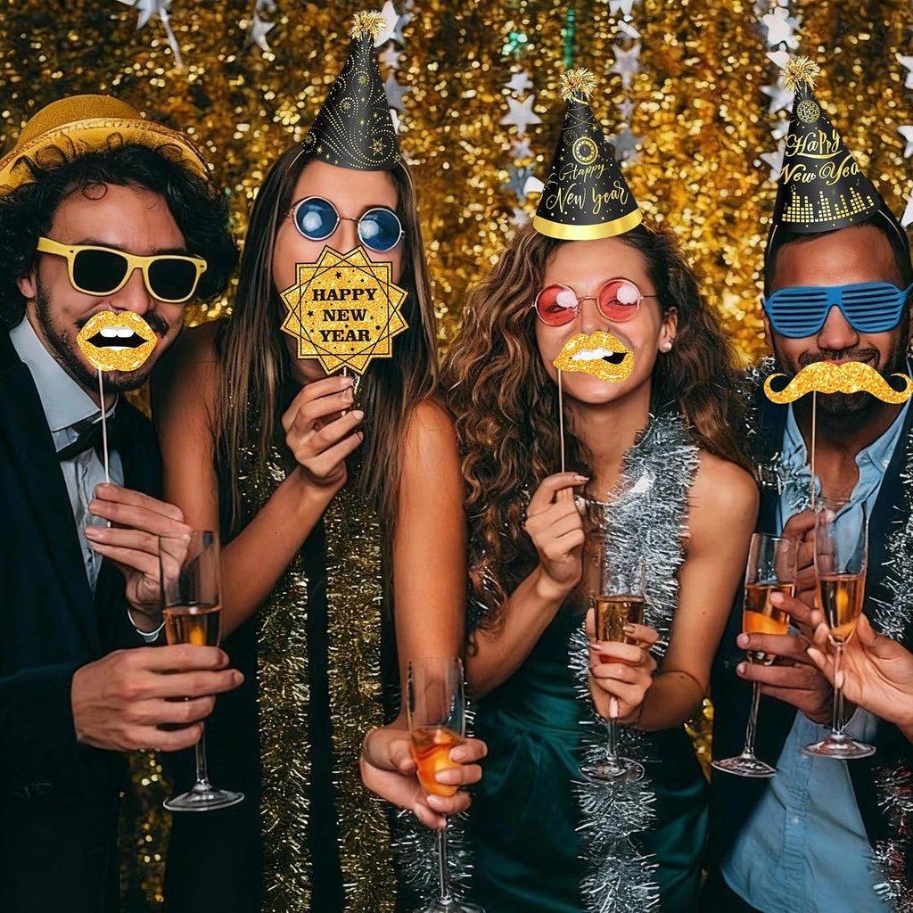 56 PCS New Year’s Eve Party Supplies for New Year's Eve Party Favors | New Year’s Eve Party Supplies Including Happy