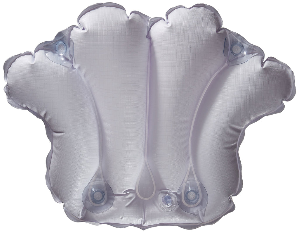 Inflatable Bath Pillow - Terry Cloth (White)