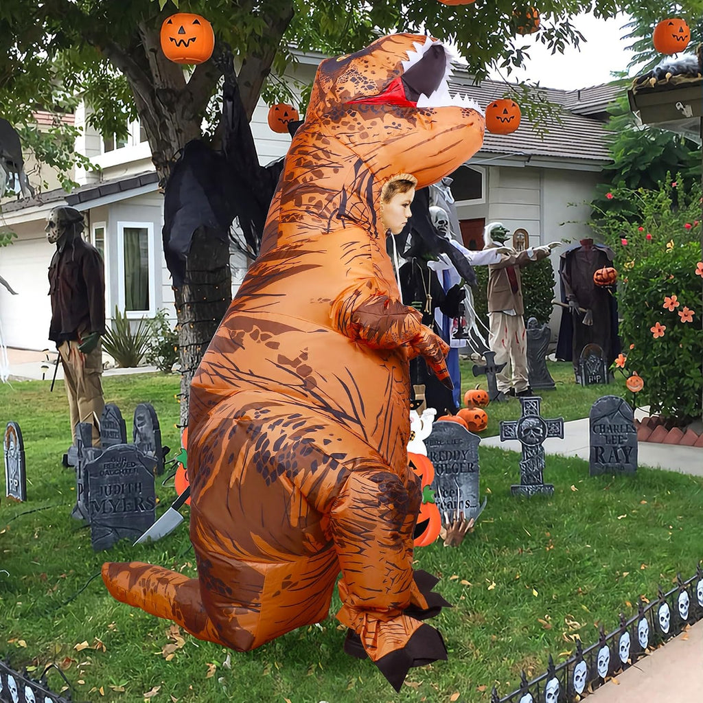 Inflatable T-Rex Costume for Boys Girls Dinosaur Themed Party Trick or Treat Activity