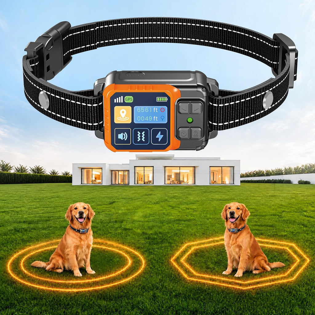 GPS Wireless Dog Fence System-Electric Dogs Fence with Custom Boundary