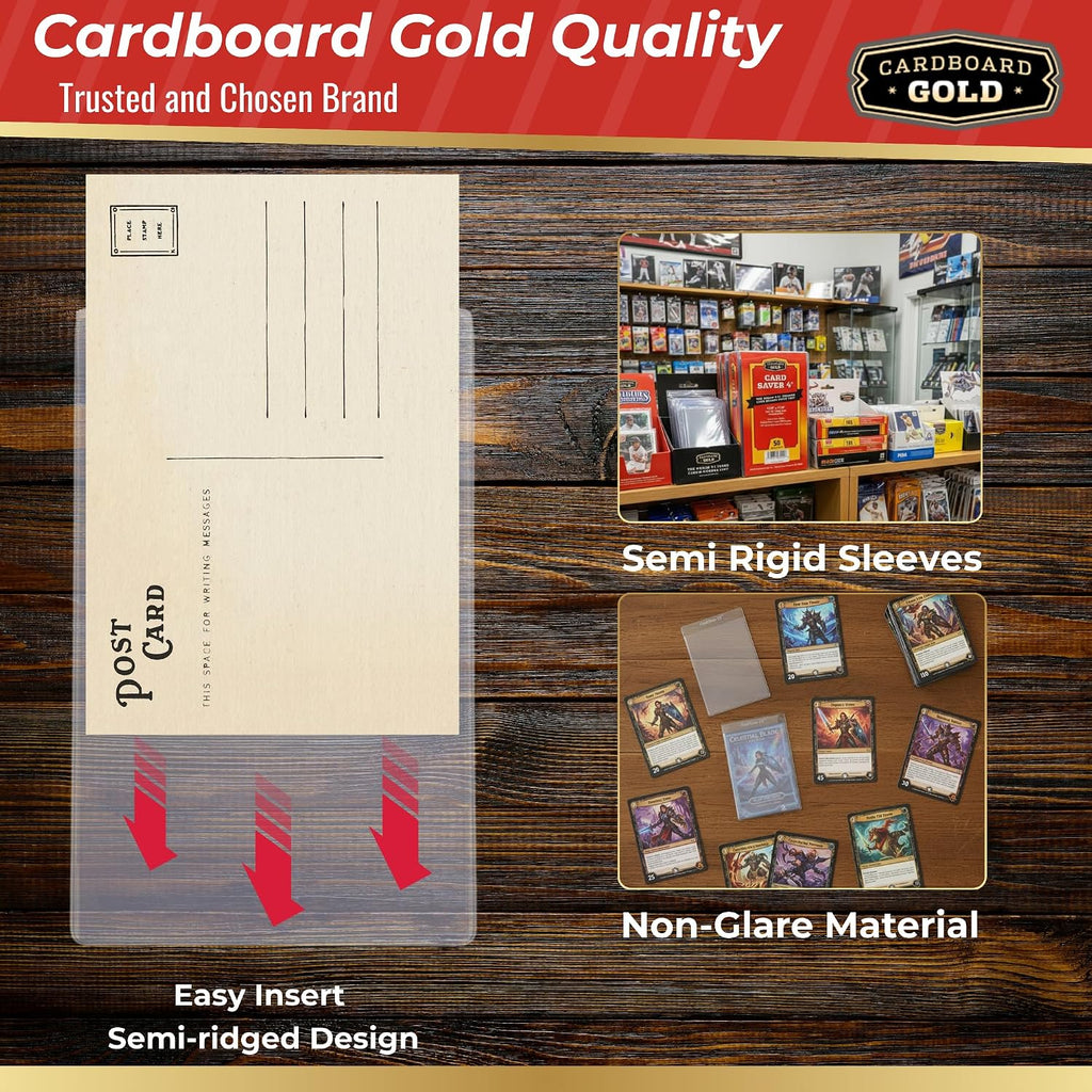 Card Saver 4 - Semi-Rigid Holders for Grading - 50 count | PSA BGS SGC CGC Submission Compatible, 4 1/2 x 7 1/8 Size