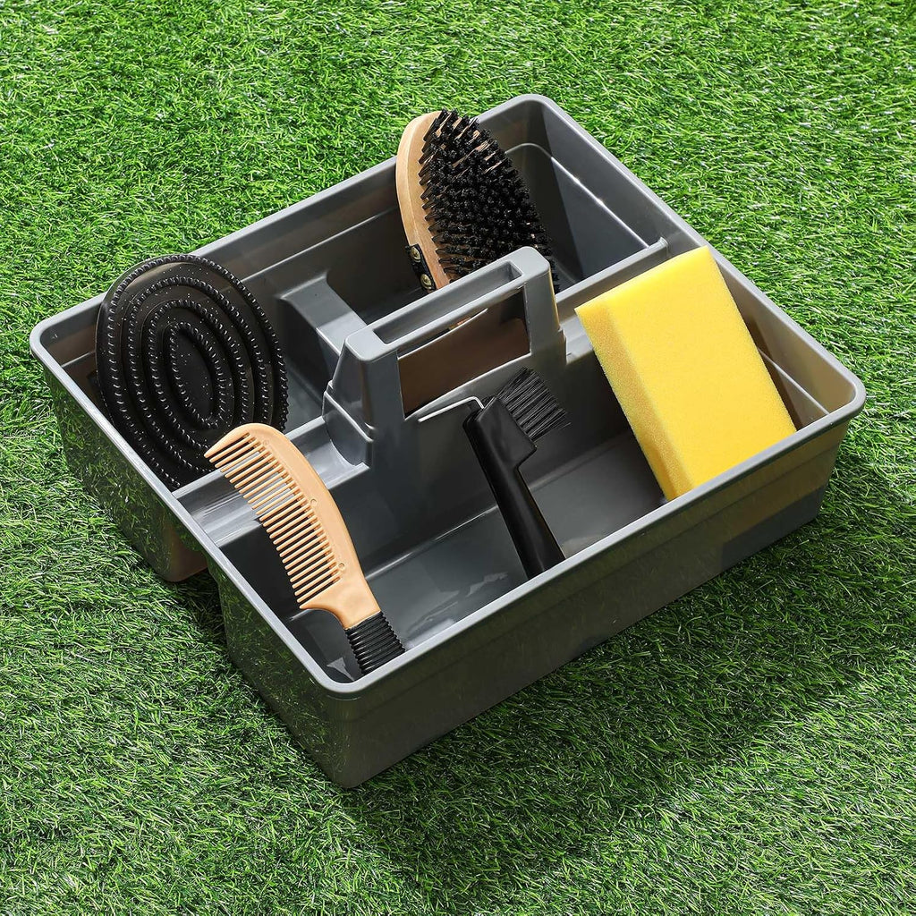 Horse Grooming Kit with Tote Bag, 6-Piece Horse Care Set with Brush, Comb & Hoof Pick, Portable Grooming Supplies