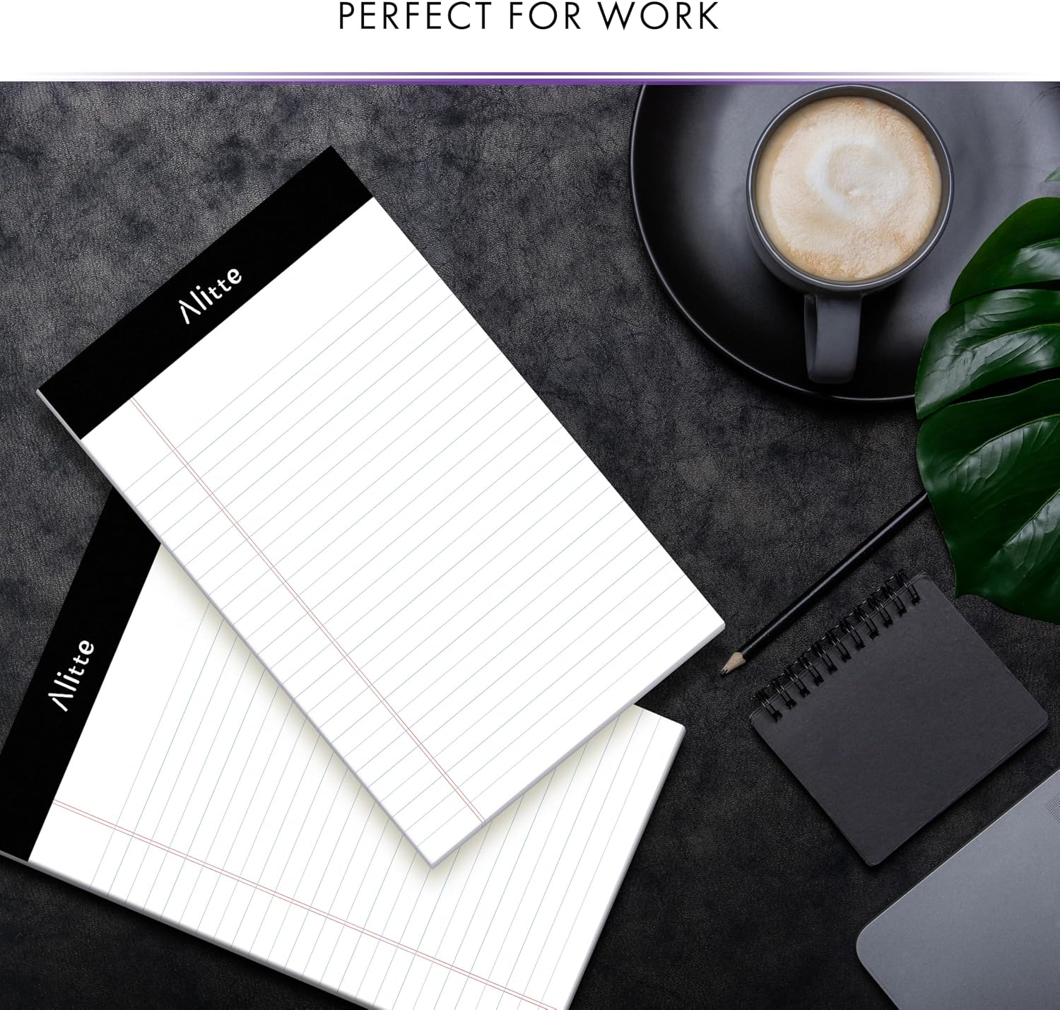 Legal Notepads 5x8, Pack of 12 - Perforated Narrow Ruled Writing Pad - Premium Thick Paper, No Ink Bleeding - Blank