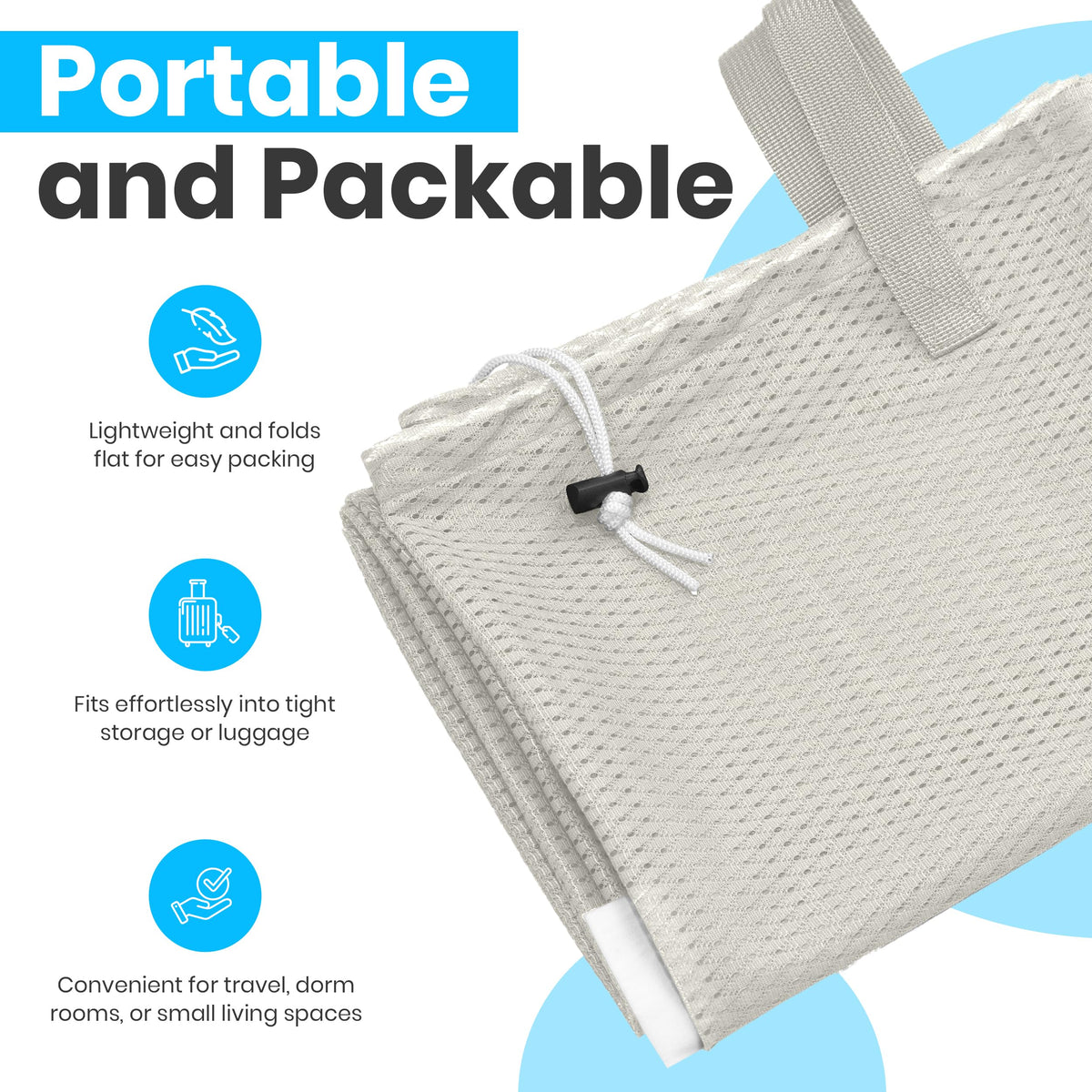 Mesh XL Laundry Bag 24"x36" 2-Pack with Shoulder Strap, Grey