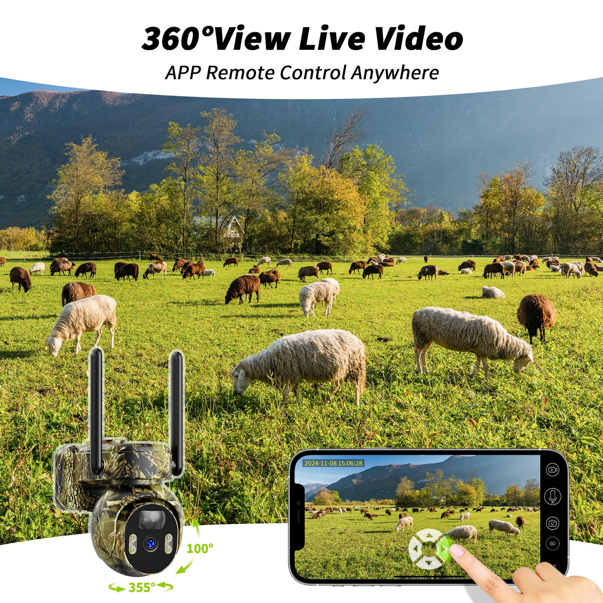 Cellular Trail Camera, No WiFi Needed, Solar Powered