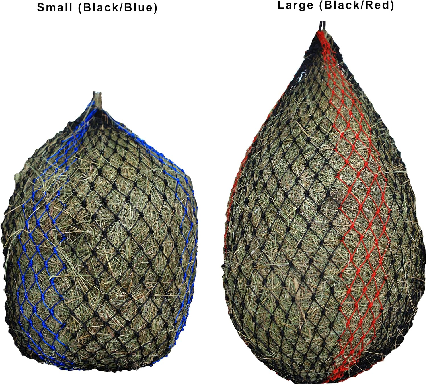 Deluxe Slow hay Feeder hay nets, 1-3/4" Feeding Holes, Horse Supplies hay Bags for Horses, Goats