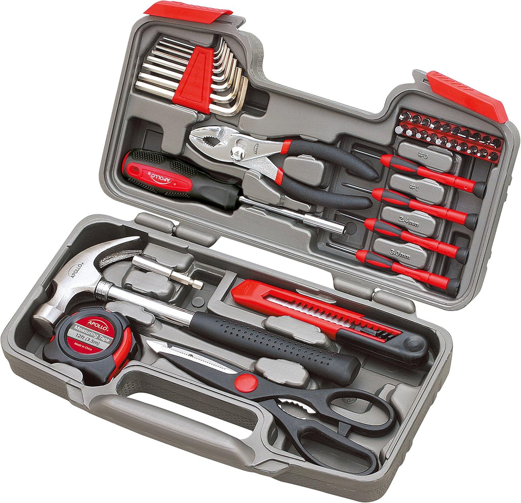 Tools Original 39 Piece General Household Tool Set in Toolbox Storage Case with Essential Hand Tools for Everyday