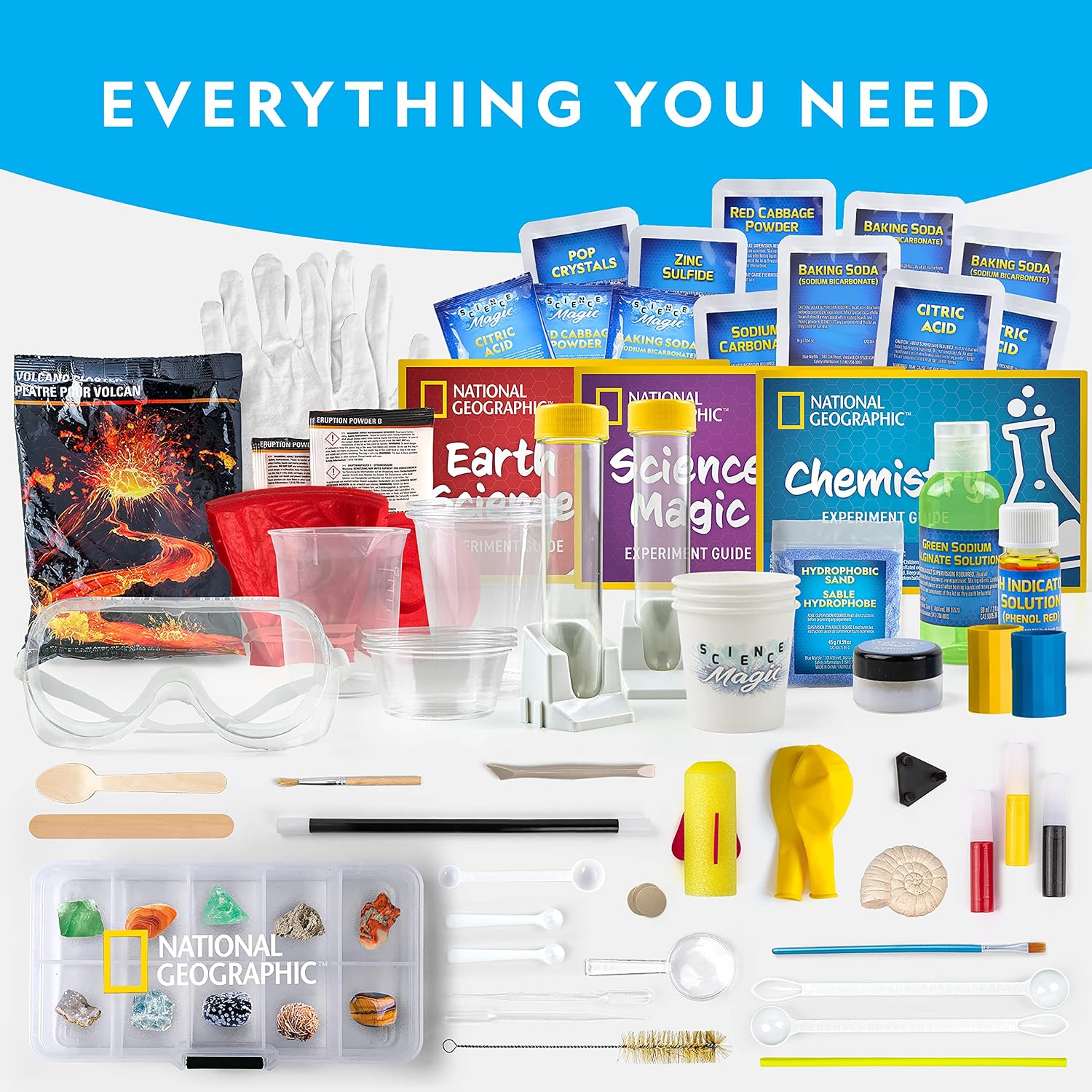 National Geographic Mega Science Lab with 75 Experiments for Kids 8-12 | Earth Science, Chemistry Set, Science Magic