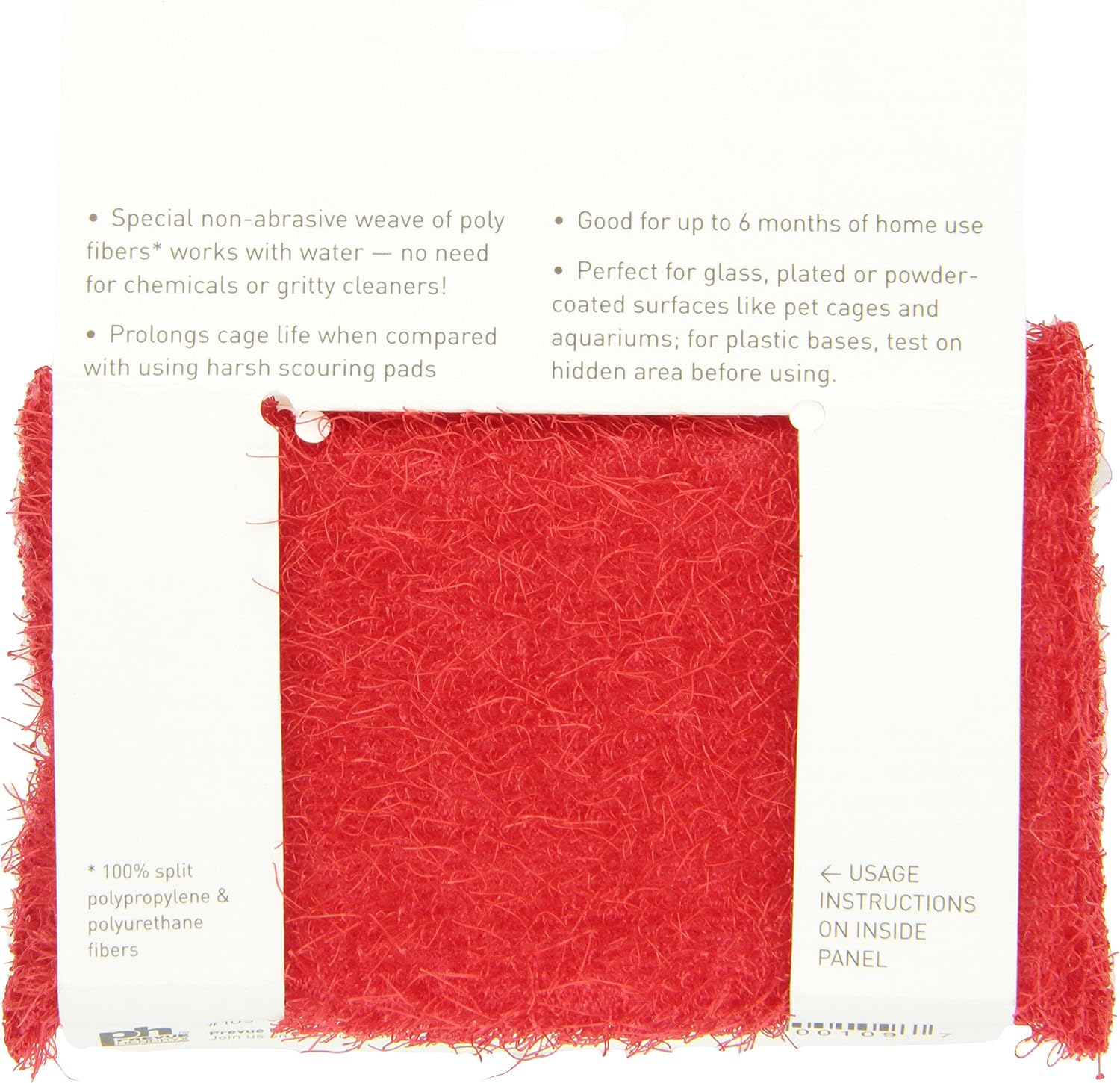 Cage Saver Scrub Pad for Cleaning Bird and Small Animal Cages - Non‑Abrasive Sponge for Easy Bird, Guinea Pig, or